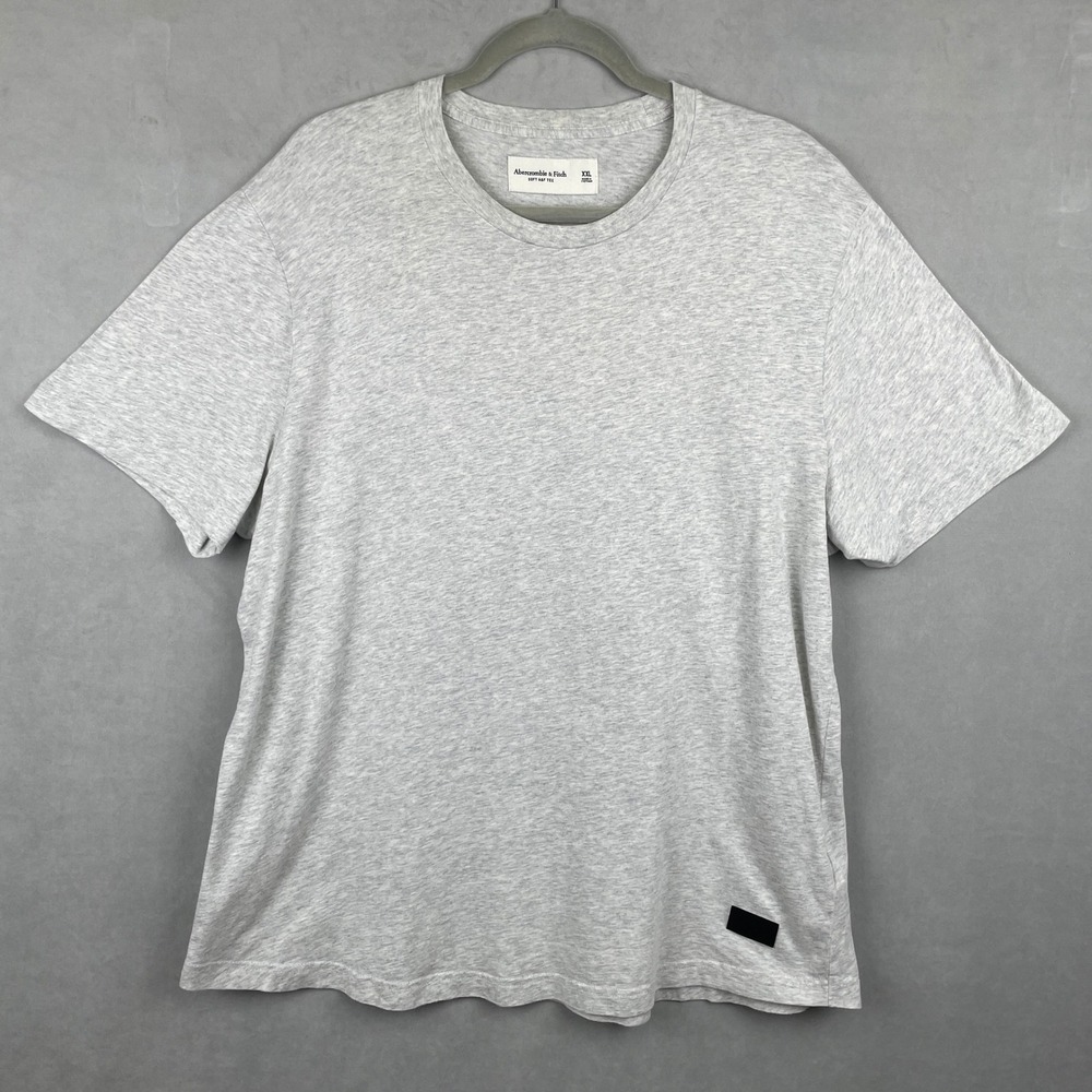 Abercrombie & Fitch Soft A&F Tee Mens XXL Gray Heather Cotton Crew Neck T-Shirt